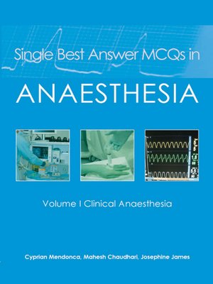 cover image of Single Best Answer MCQs in Anaesthesia